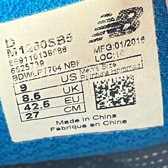 New Balance 1260v5 Gray Blue Running Lightweight Lace Up M1260SB5 Men's Size 9 - Picture 9 of 10